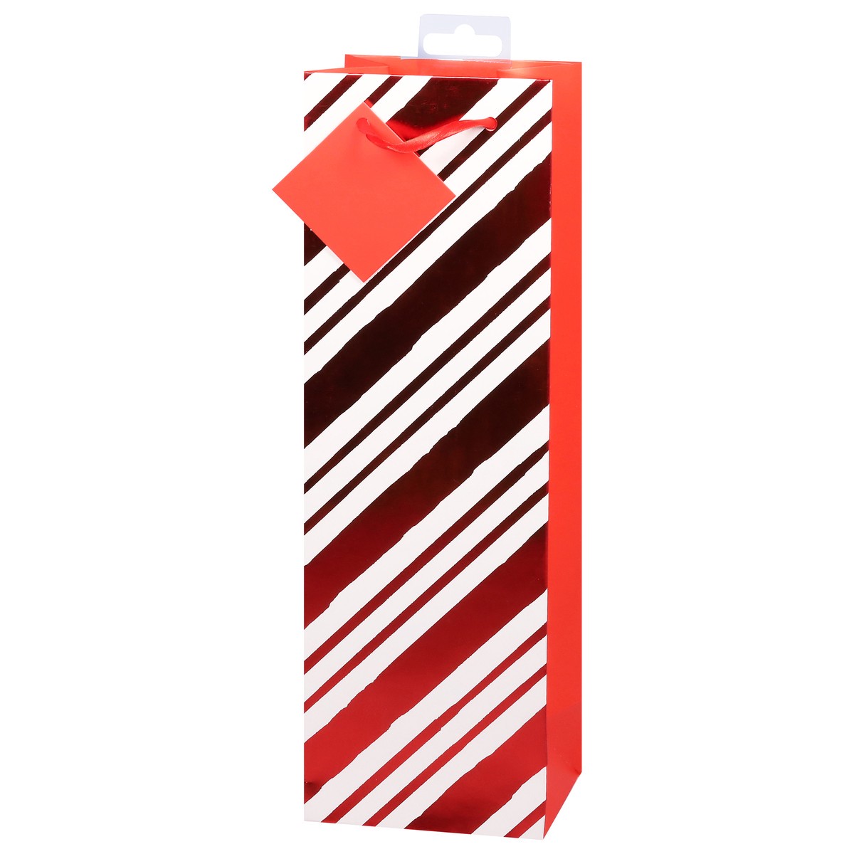 slide 4 of 9, Cakewalk Red / White Wine Bag Candy Stripe, 1 ct
