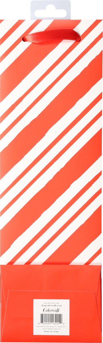 slide 2 of 9, Cakewalk Red / White Wine Bag Candy Stripe, 1 ct