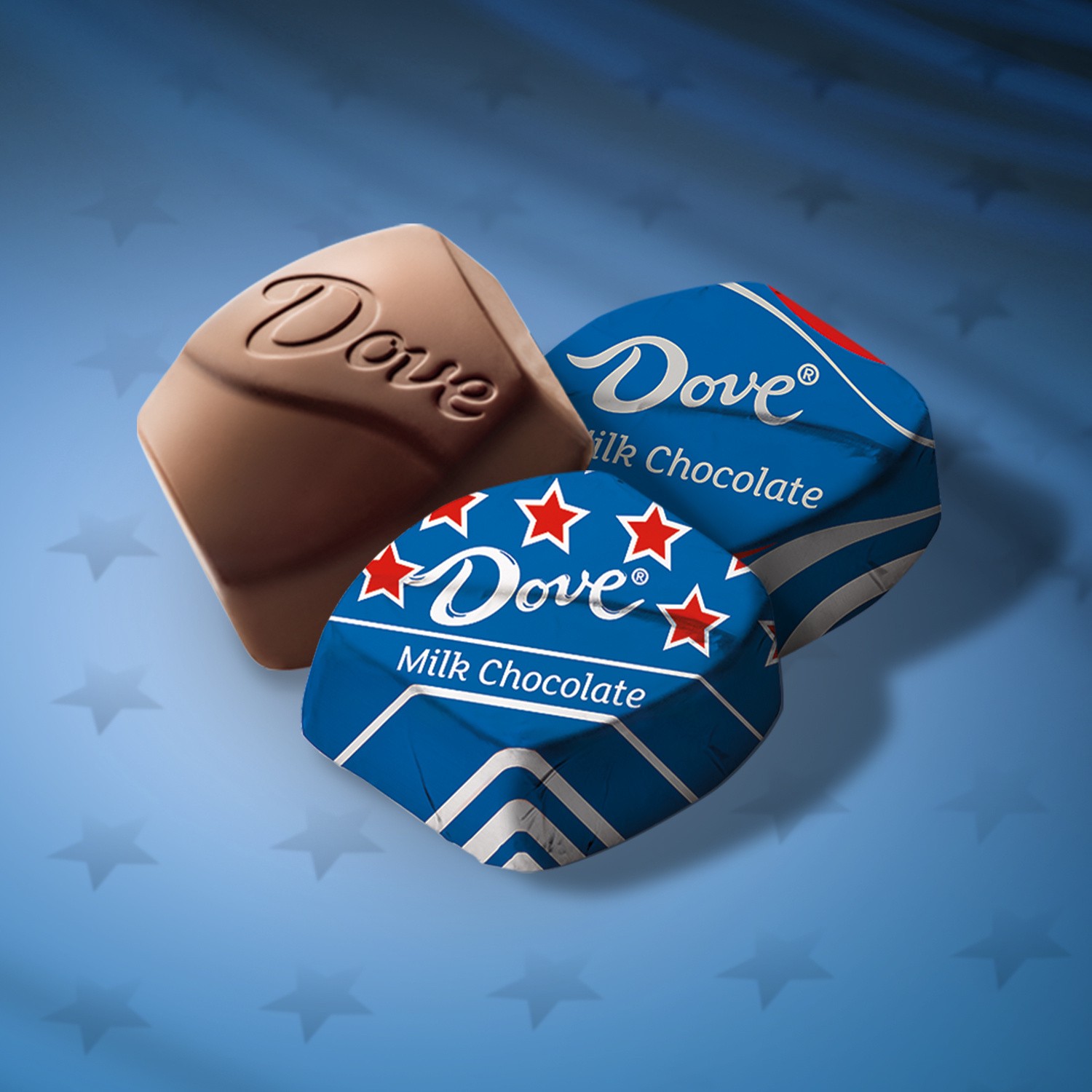 slide 6 of 6, DOVE PROMISES Red, White & Blue Patriotic Milk Chocolate Candy 8.46-Ounce Resealable Bag, 8.46 oz