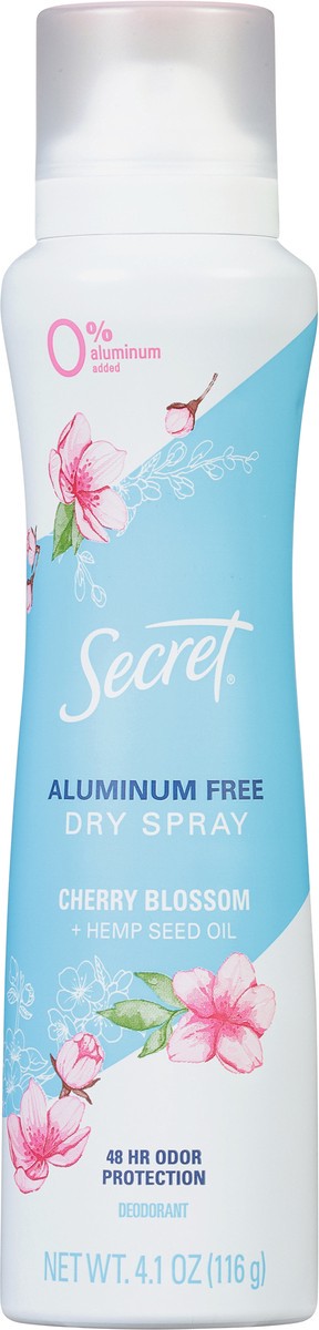 slide 6 of 9, Secret Dry Spray Aluminum Free Deodorant for Women, Cherry Blossom, 4.1 oz