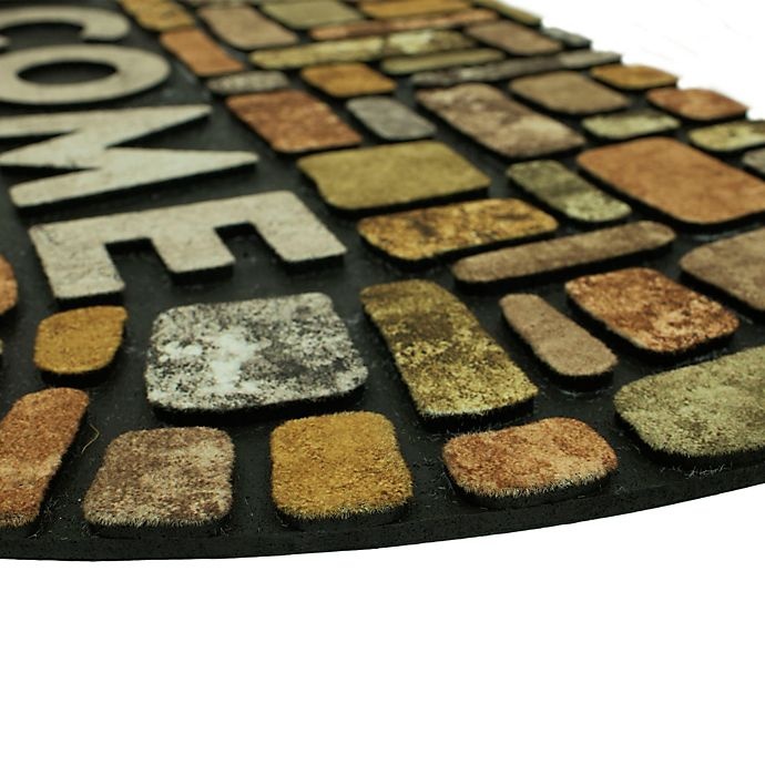 slide 3 of 3, Mohawk Home 23 x 35'' Modern Rock Welcome Half-Round Door Mat - Brown'', 1 ct