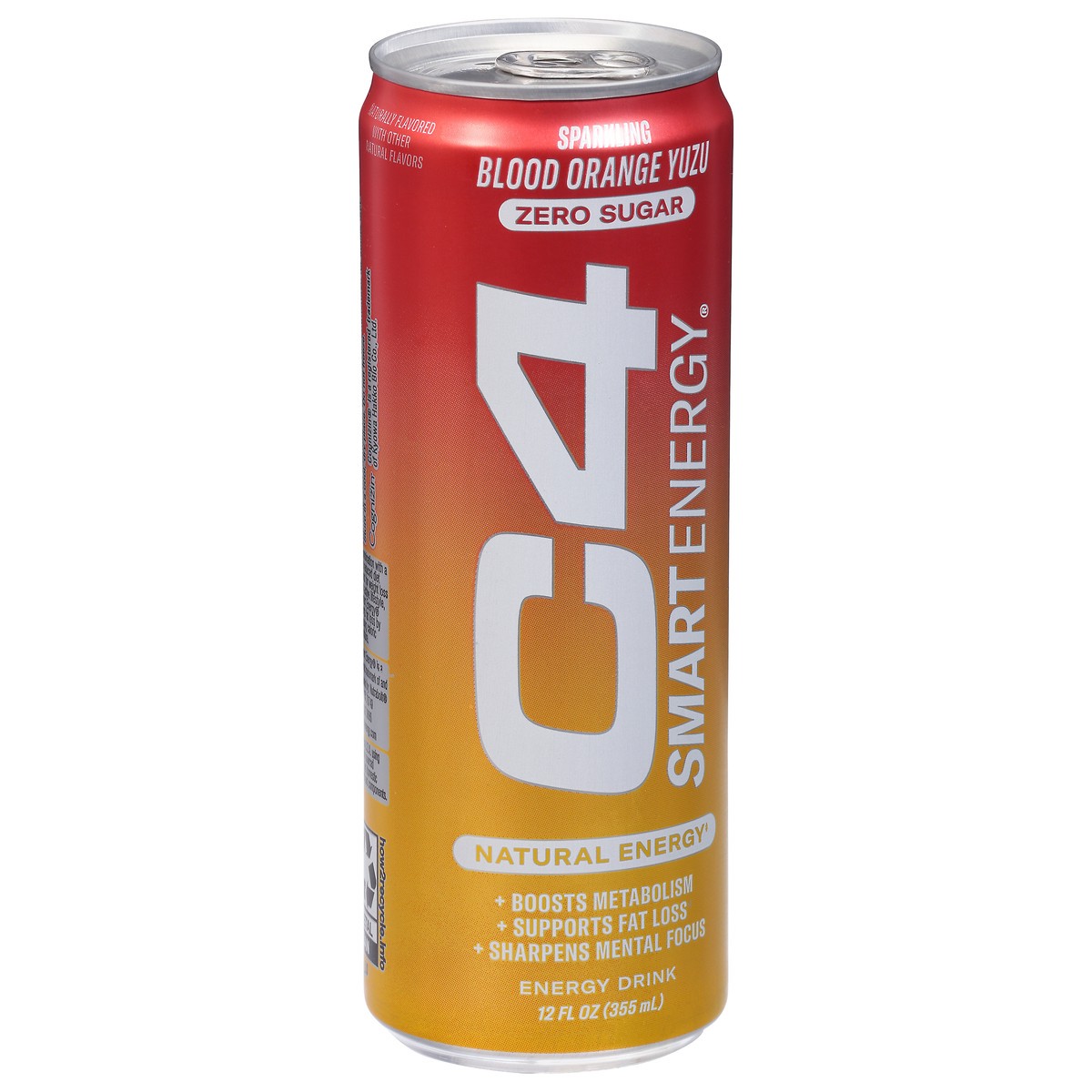 slide 7 of 9, C4 Energy, C4 Smart Energy, Carbonated, Blood Orange Yuzu, 12 oz