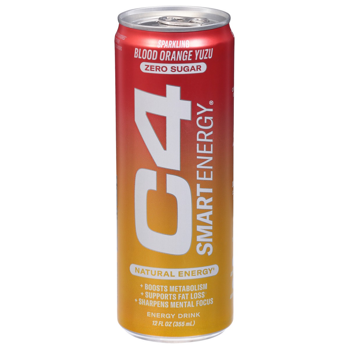 slide 1 of 9, C4 Energy, C4 Smart Energy, Carbonated, Blood Orange Yuzu, 12 oz