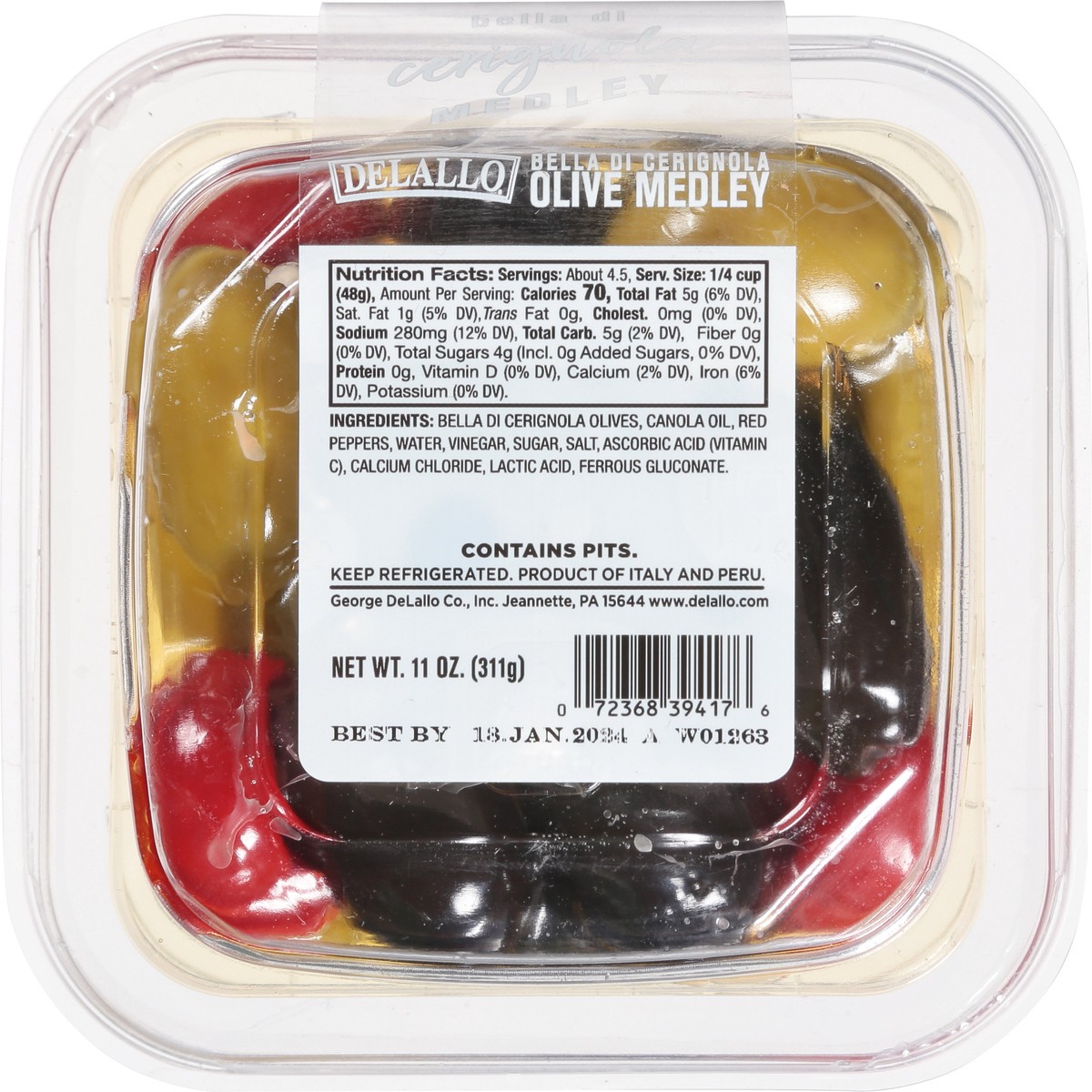 slide 7 of 14, DeLallo Bella Di Cerignola Olive Medley 11 oz, 11 oz