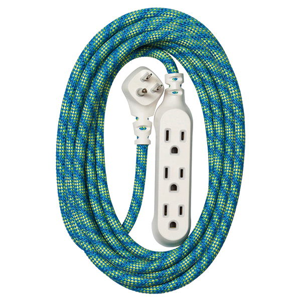 slide 1 of 1, 360 Habitat Braided Extension Cord Teal, 1 ct