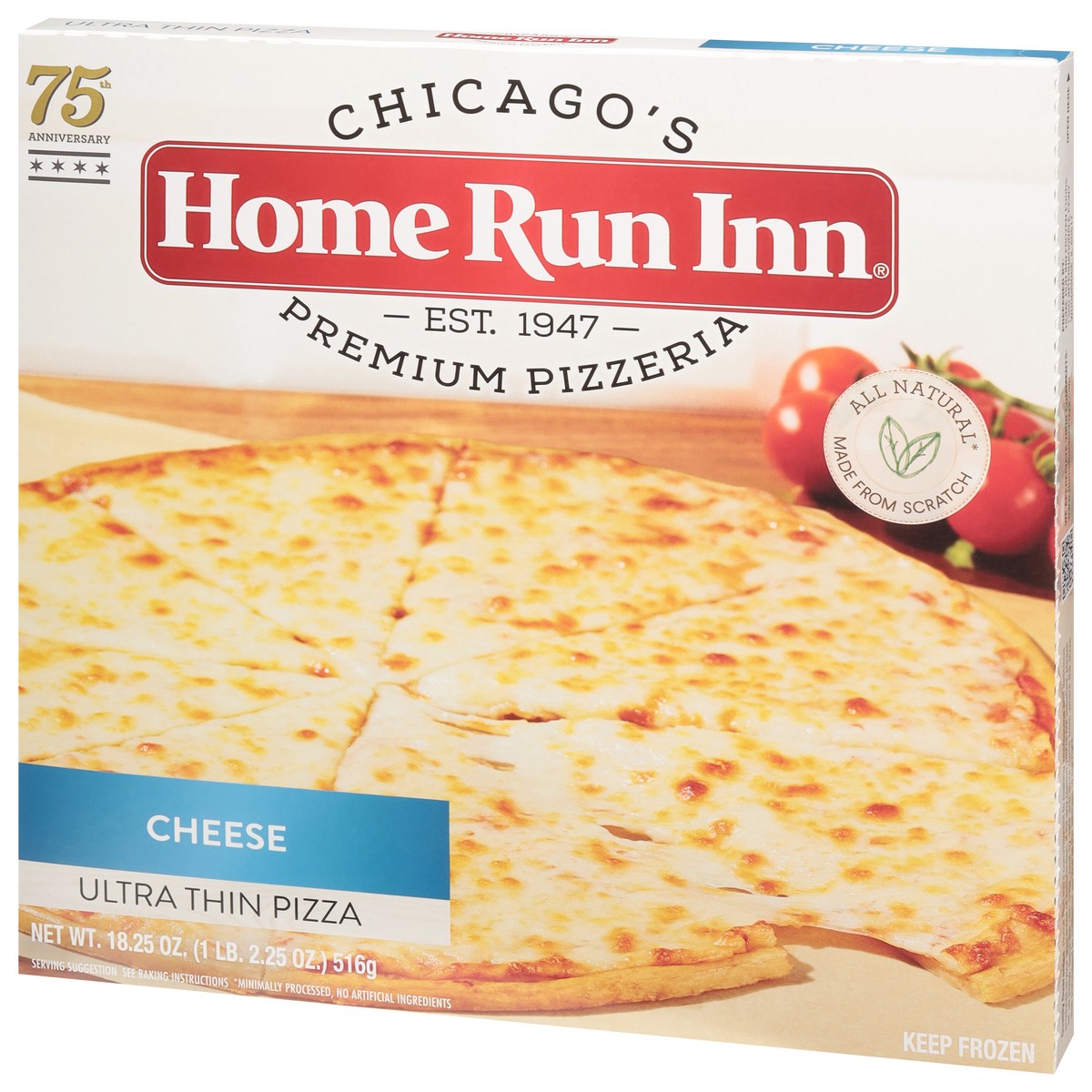 slide 3 of 9, Home Run Inn Cheese Ultra Thin Crust Pizza, 16.5 oz