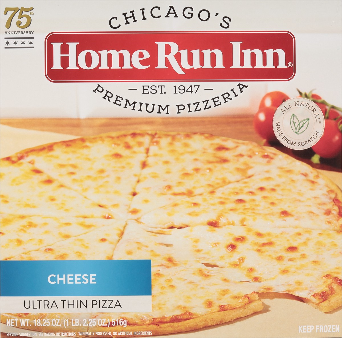 slide 6 of 9, Home Run Inn Cheese Ultra Thin Crust Pizza, 16.5 oz