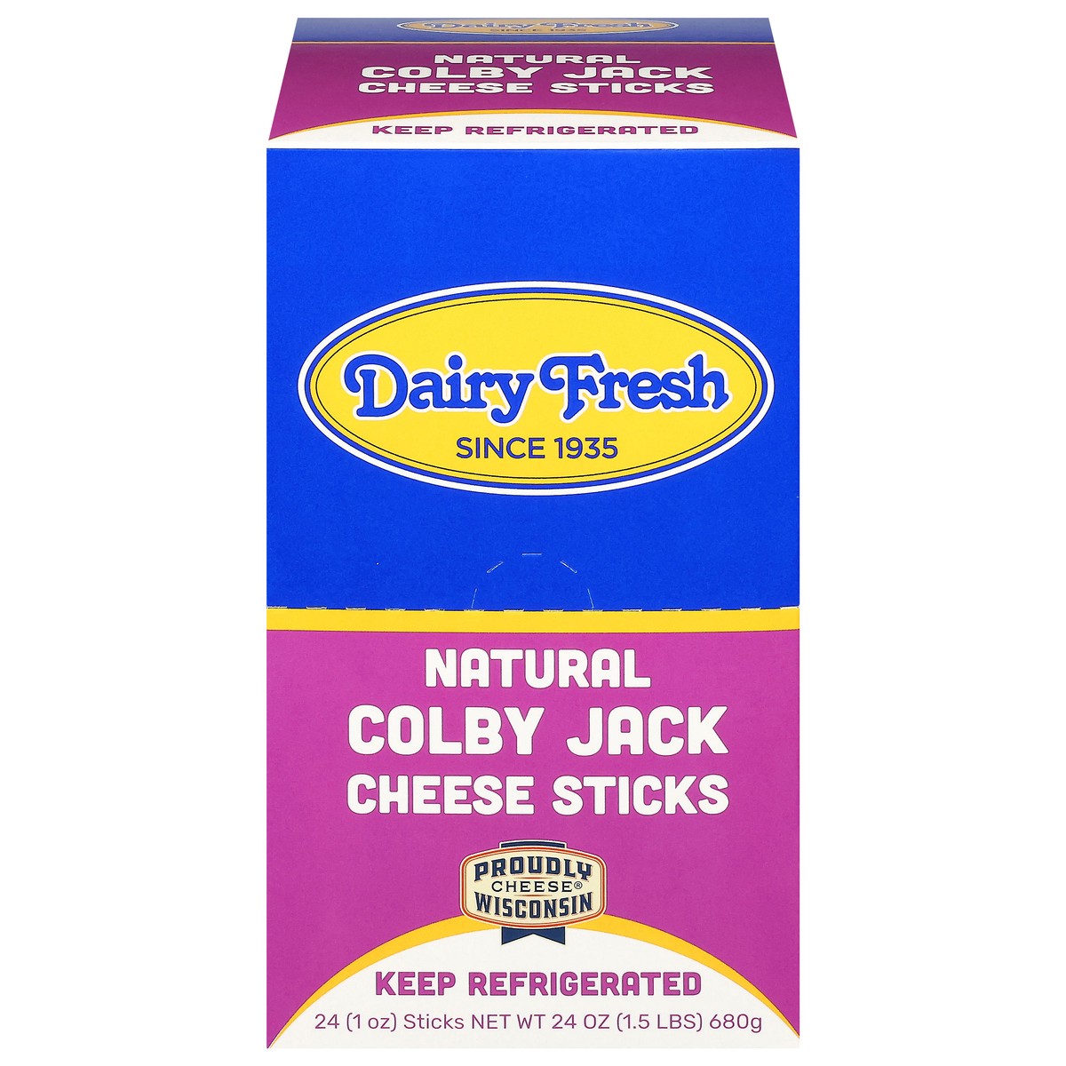 slide 4 of 4, Dairy Fresh Natural Colby Jack Cheese Stick 24 - 1 oz Packs, 24 ct