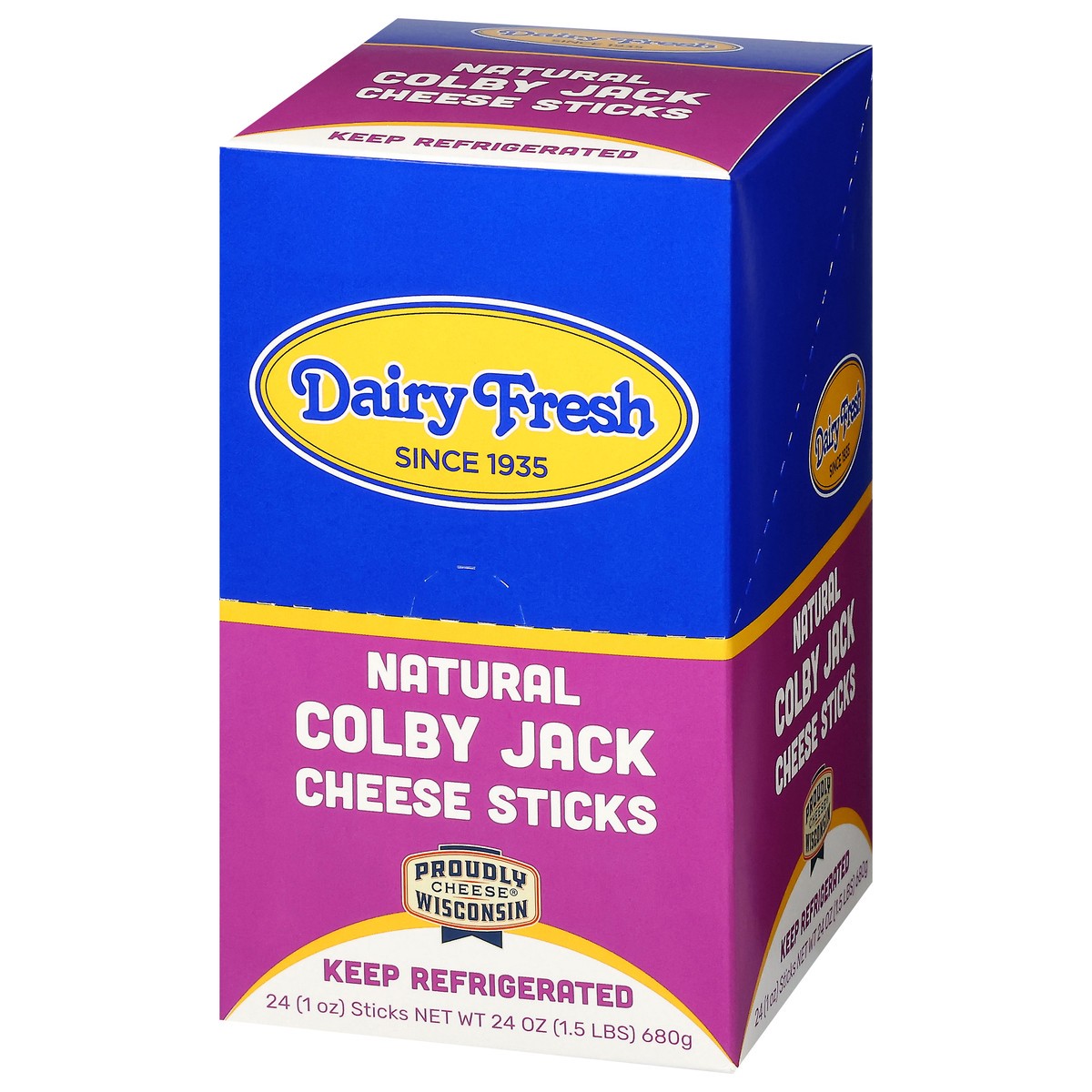 slide 3 of 4, Dairy Fresh Natural Colby Jack Cheese Stick 24 - 1 oz Packs, 24 ct