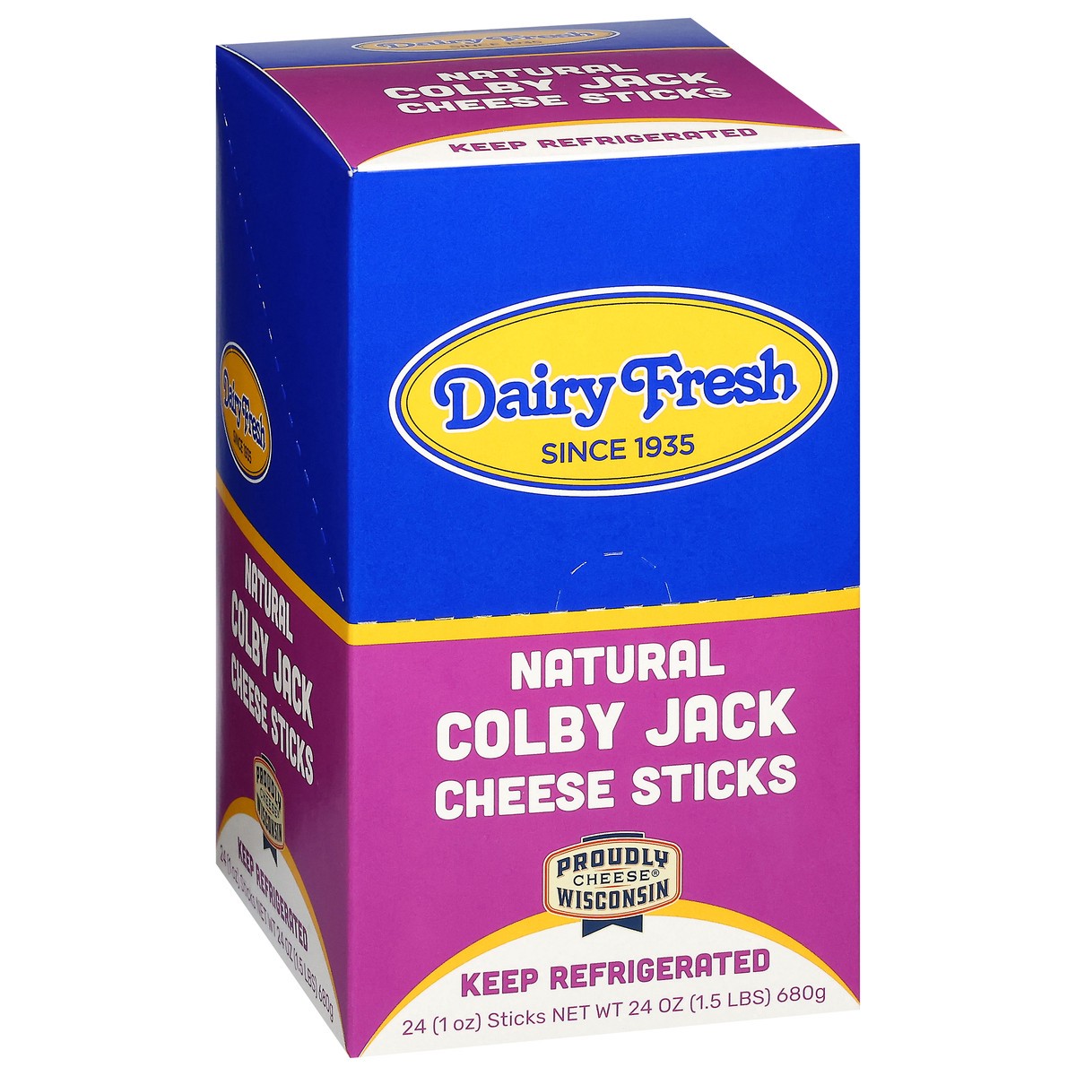 slide 2 of 4, Dairy Fresh Natural Colby Jack Cheese Stick 24 - 1 oz Packs, 24 ct