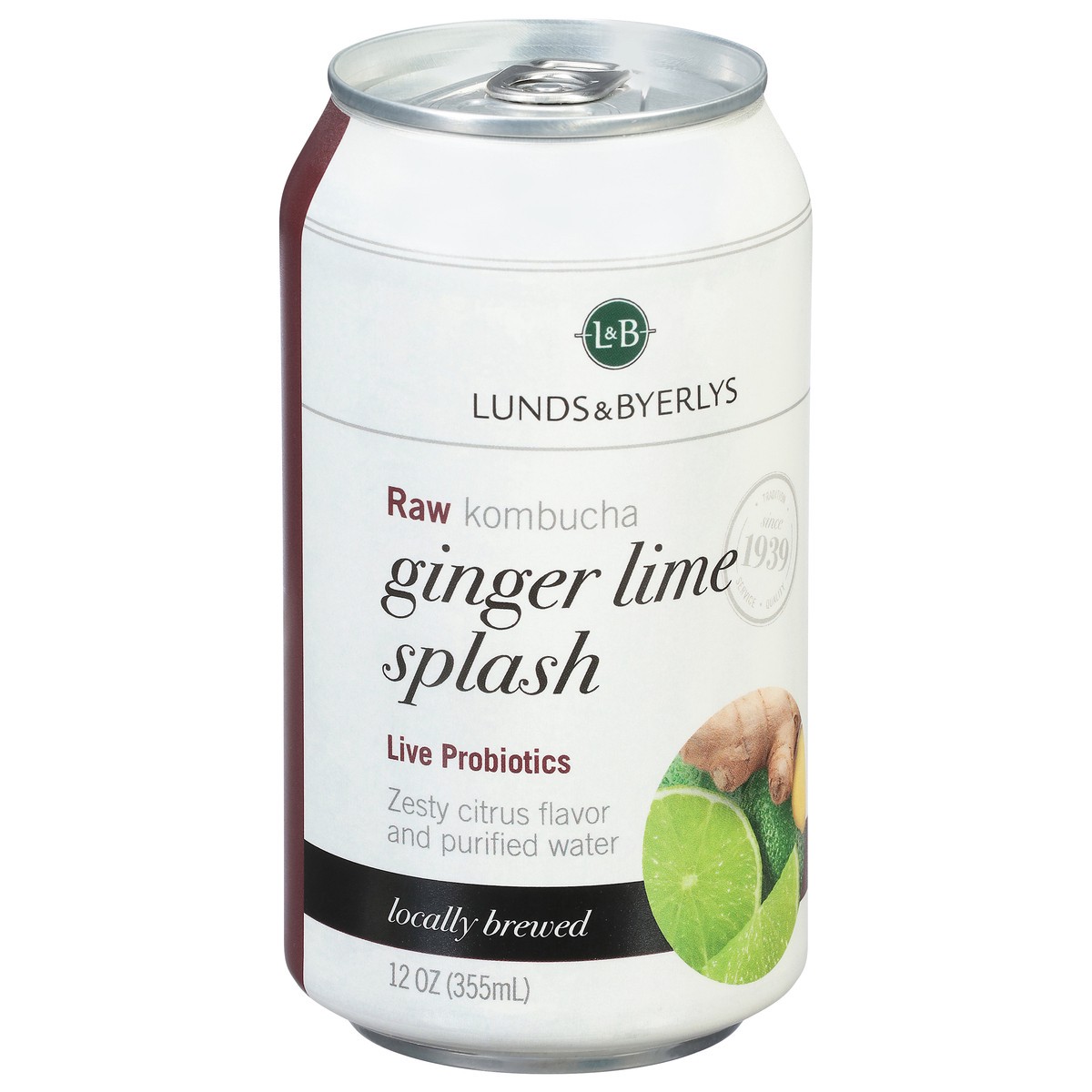 slide 6 of 14, Lunds & Byerlys Raw Ginger Lime Splash Kombucha - 12 oz, 12 oz