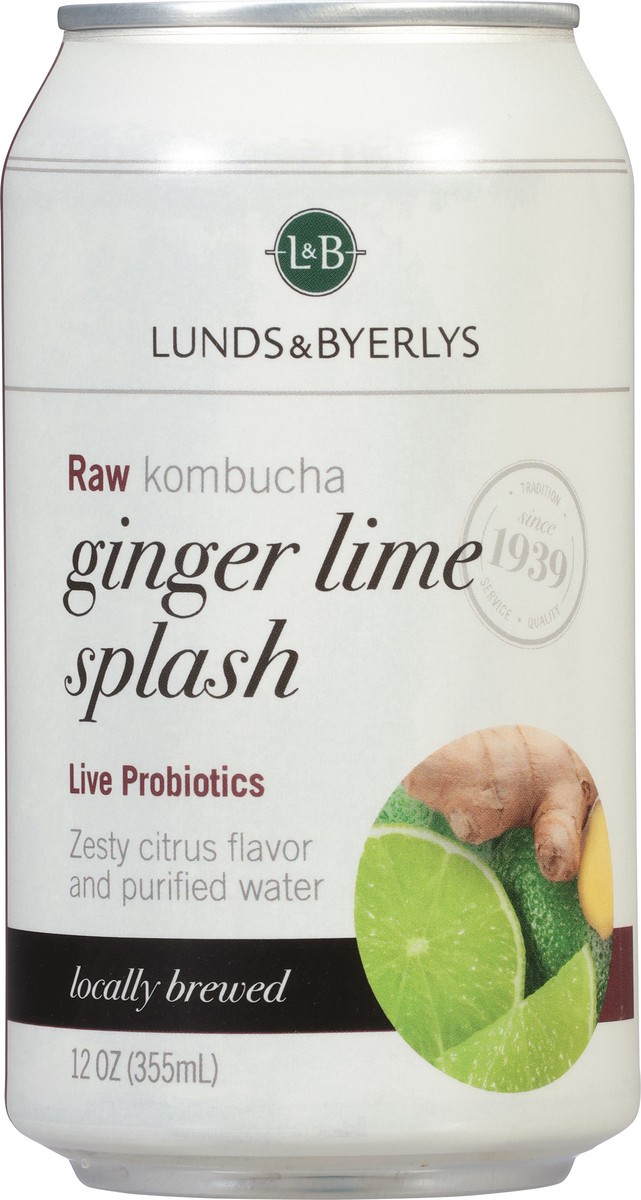 slide 13 of 14, Lunds & Byerlys Raw Ginger Lime Splash Kombucha - 12 oz, 12 oz