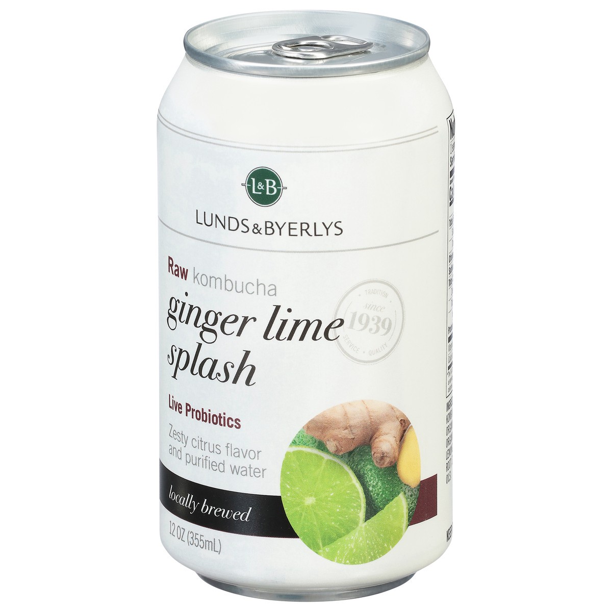 slide 8 of 14, Lunds & Byerlys Raw Ginger Lime Splash Kombucha - 12 oz, 12 oz