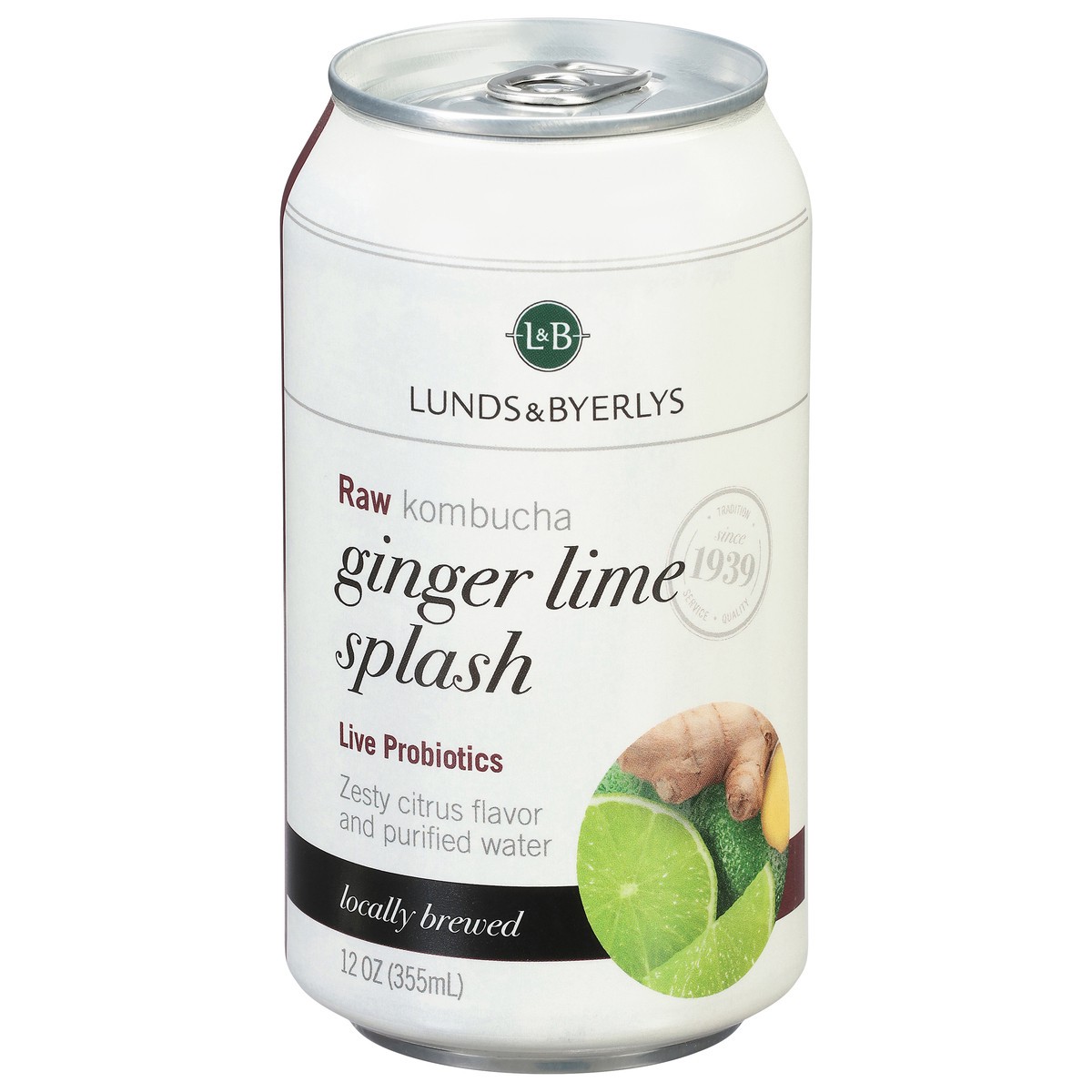 slide 1 of 14, Lunds & Byerlys Raw Ginger Lime Splash Kombucha - 12 oz, 12 oz