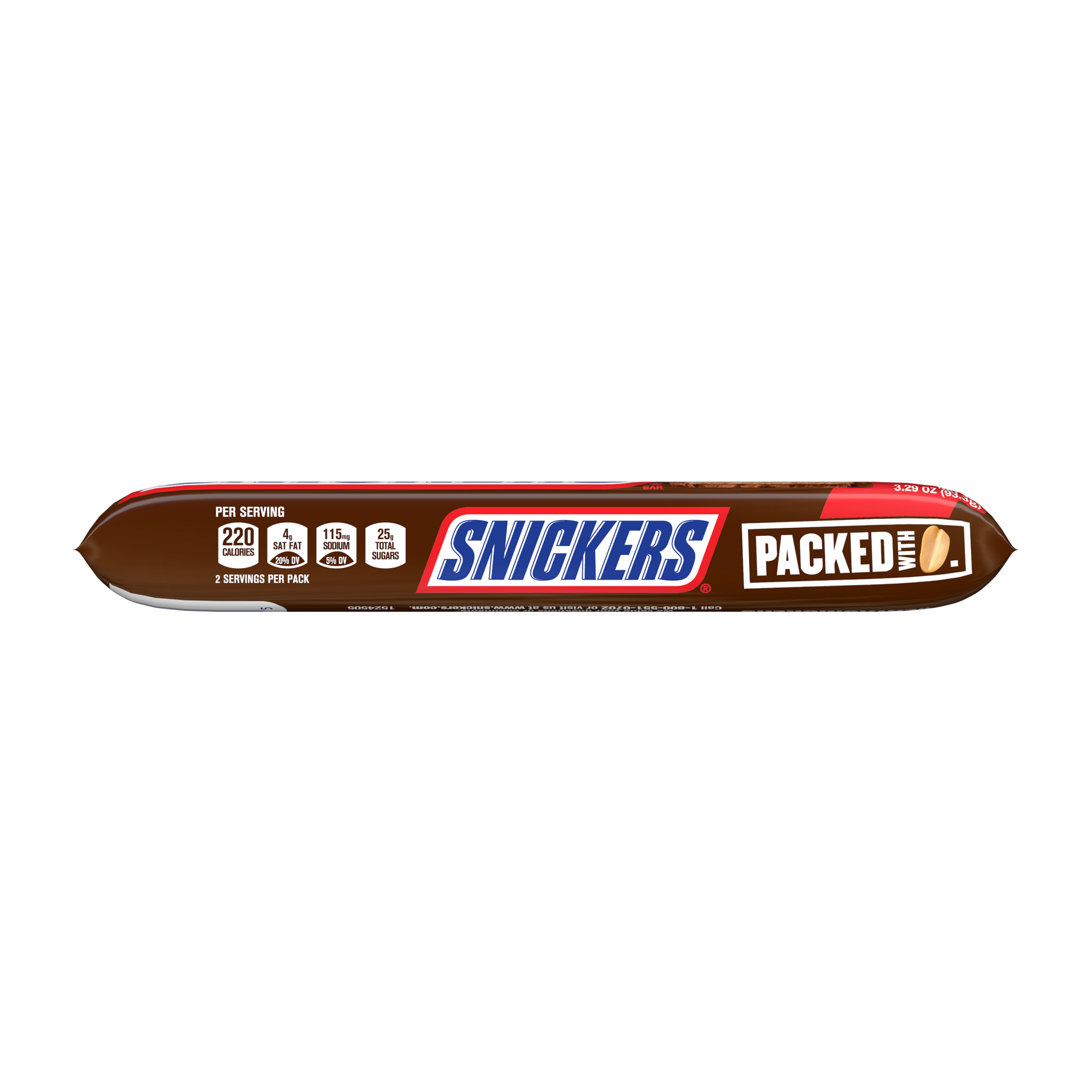 slide 5 of 5, SNICKERS, Milk Chocolate Candy Bar, Sharing Size, 3.29 oz