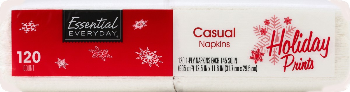 slide 4 of 6, Essential Everyday Napkins Holiday, 120 ct