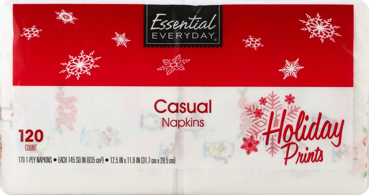 slide 5 of 6, Essential Everyday Napkins Holiday, 120 ct