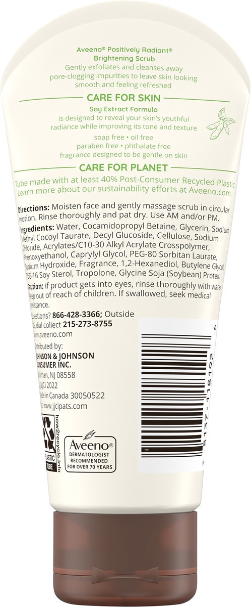 slide 6 of 7, Aveeno Positively Radiant Skin Brightening Exfoliating Face Scrub - 2oz, 2 oz