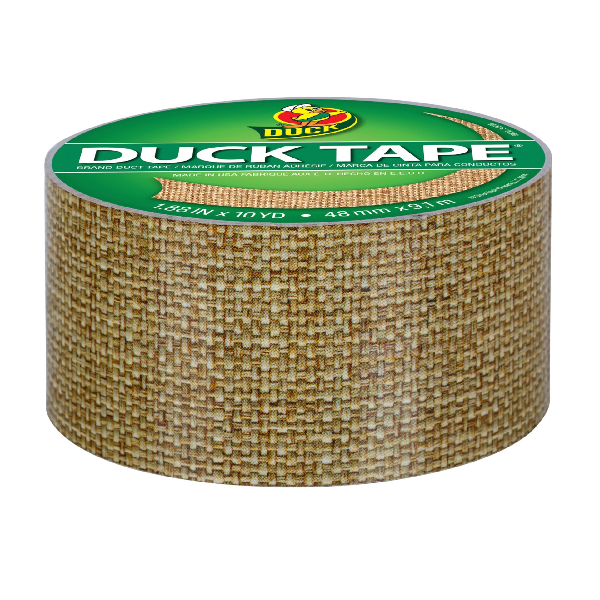 slide 4 of 6, Duck Brand Burlap Print Duct Tape, 1.88 in x 10 yd