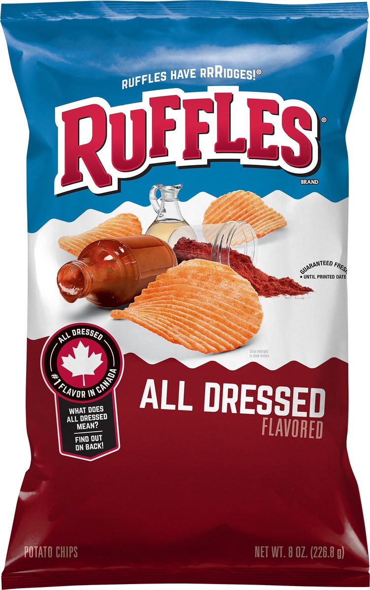 slide 3 of 4, Ruffles Potato Chips All Dressed Flavored, 8 oz