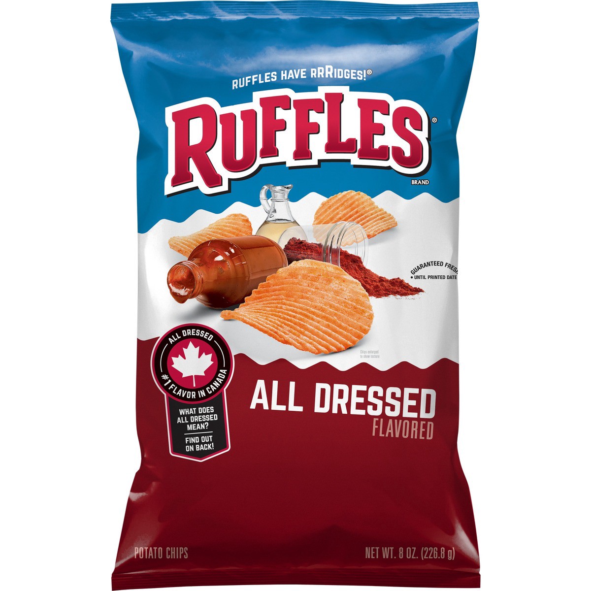 slide 4 of 4, Ruffles Potato Chips All Dressed Flavored, 8 oz