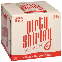Dirty Shirley Cherry Vanilla Vodka with Real Cherry Juice - 4-12 oz Cans