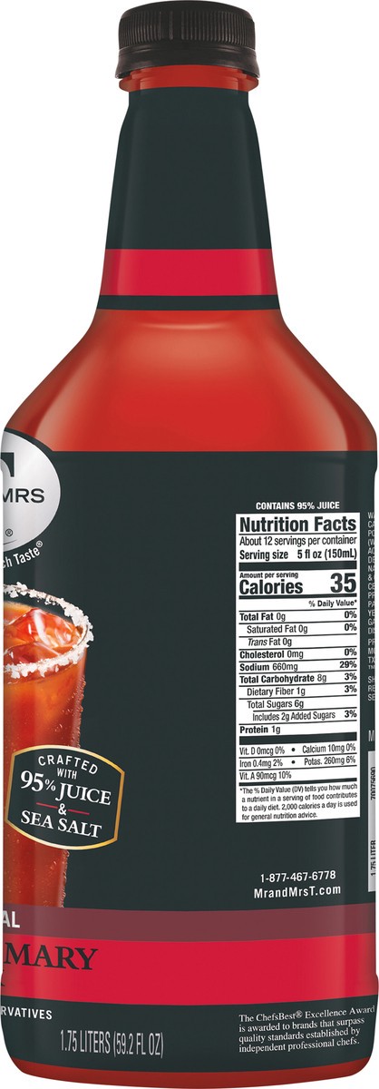 slide 6 of 7, Distributed Consumables Mr. & Mrs. T's Bloody Mary, 1.75 Liter, 1 ct