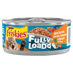 Purina Friskies Fully Load’d Wet Food for Cats With Chicken, Carrots, Tomatoes and Spinach in Gravy - (1) 24 ct. Cans