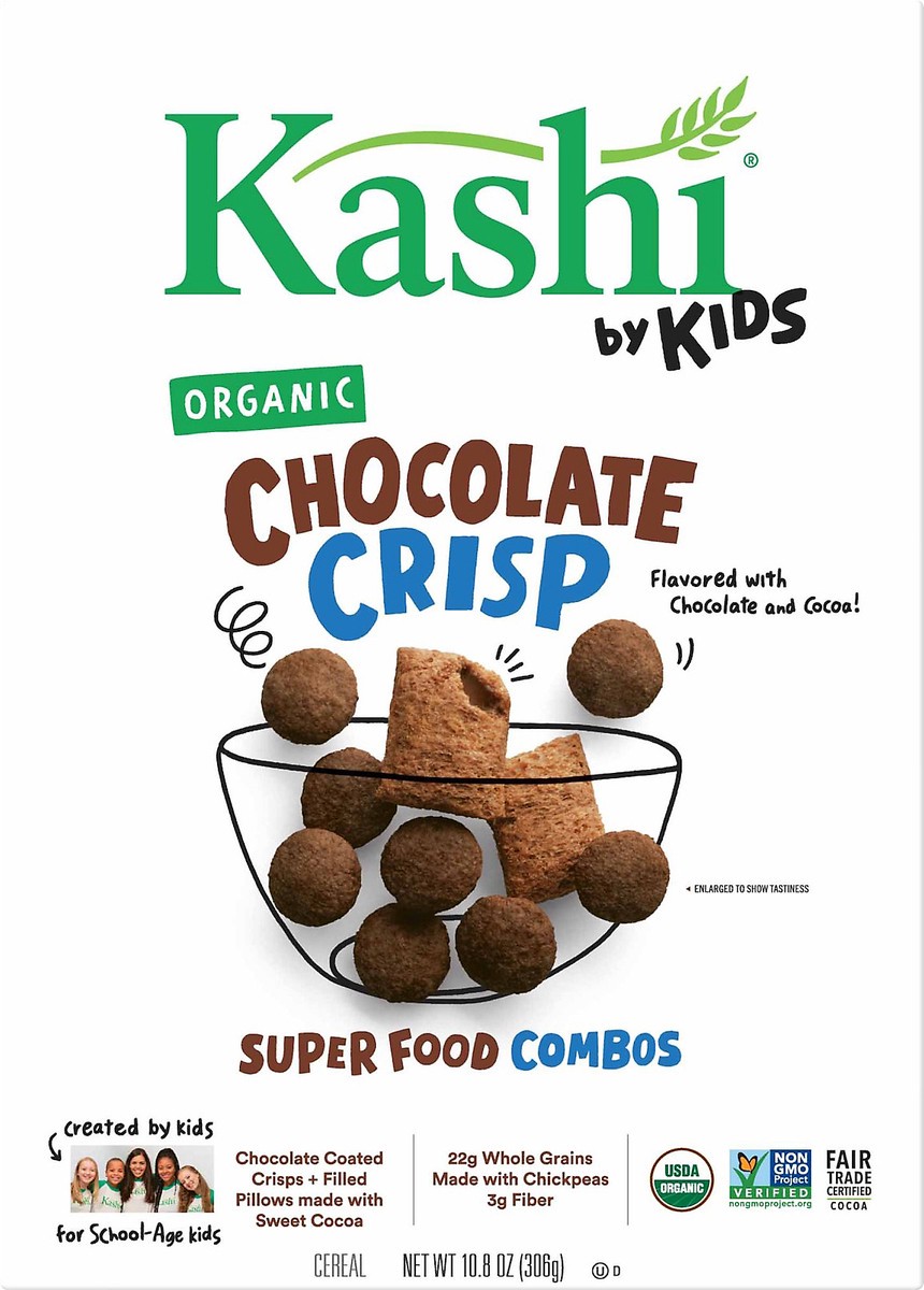 slide 7 of 8, Kashi Organic Chocolate Crisp Cereal, 10.8 oz