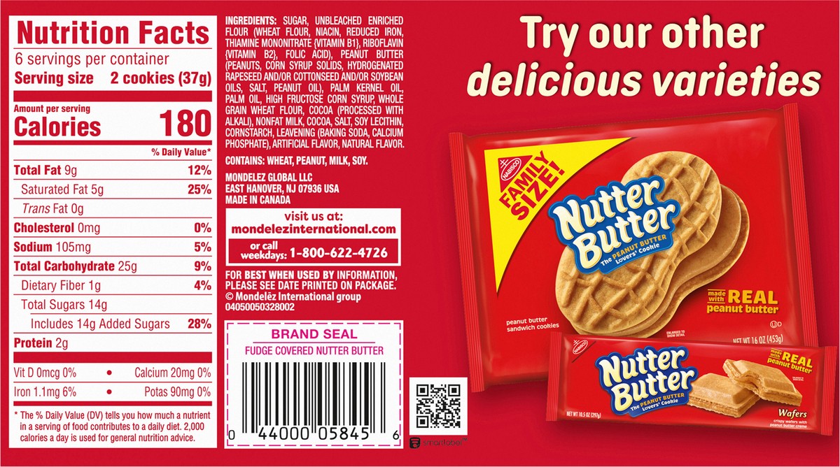 slide 5 of 9, Nutter Butter Fudge Dipped Peanut Butter Cookies - 7.9oz, 7.9 oz
