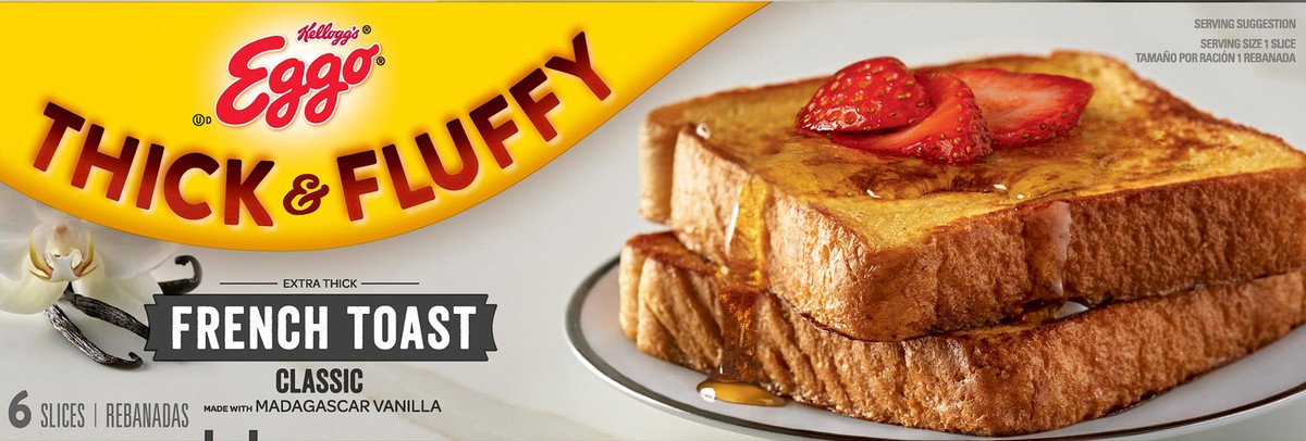 slide 2 of 8, Eggo Thick and Fluffy Frozen French Toast, Classic, 12.6 oz, Frozen, 12.6 oz