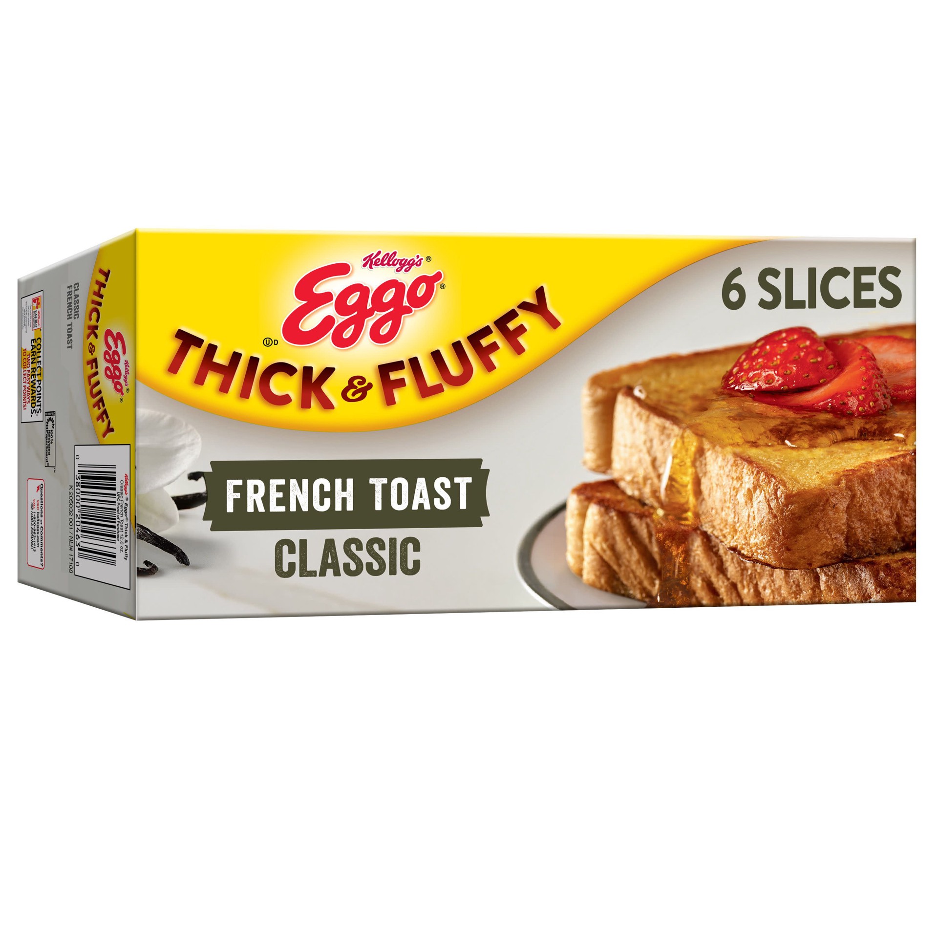 slide 1 of 8, Eggo Thick and Fluffy Frozen French Toast, Classic, 12.6 oz, Frozen, 12.6 oz