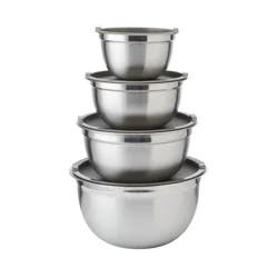 Grand Gourmet Stainless Steel Bowls with Lids 8pc