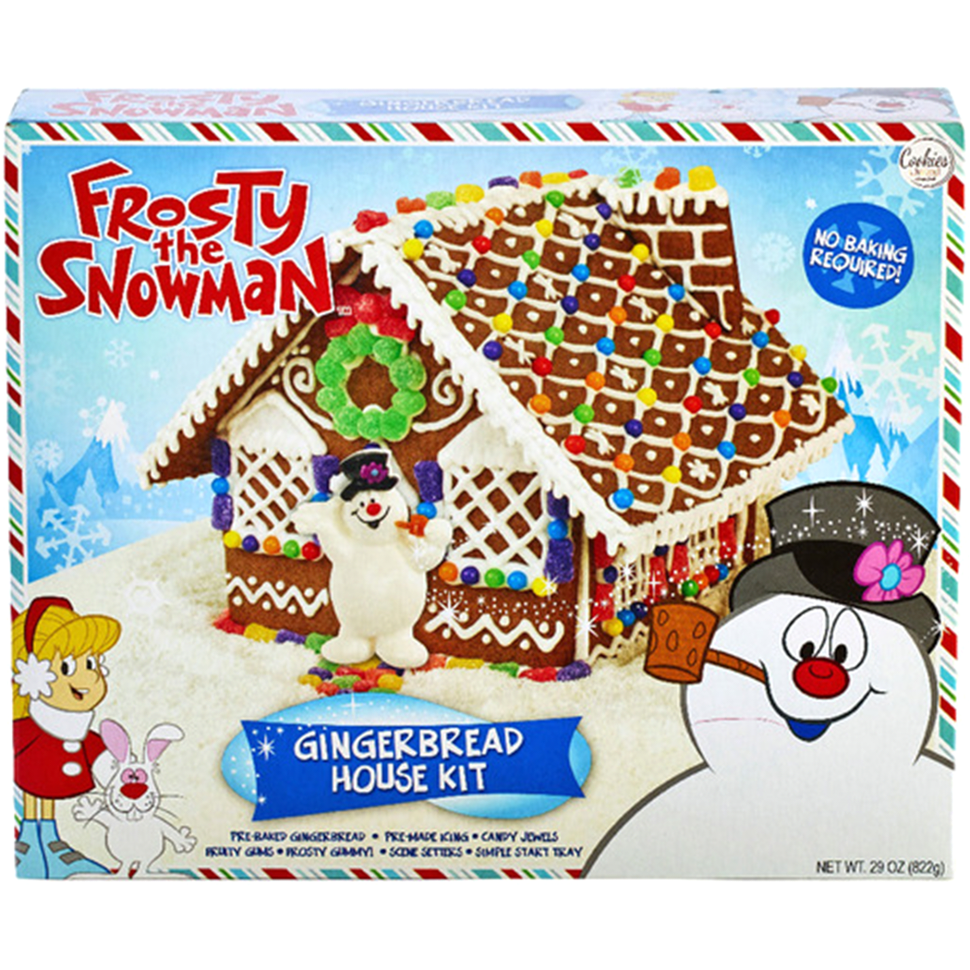 slide 1 of 3, Frosty the Snowman Gingerbread House Kit, 29 oz