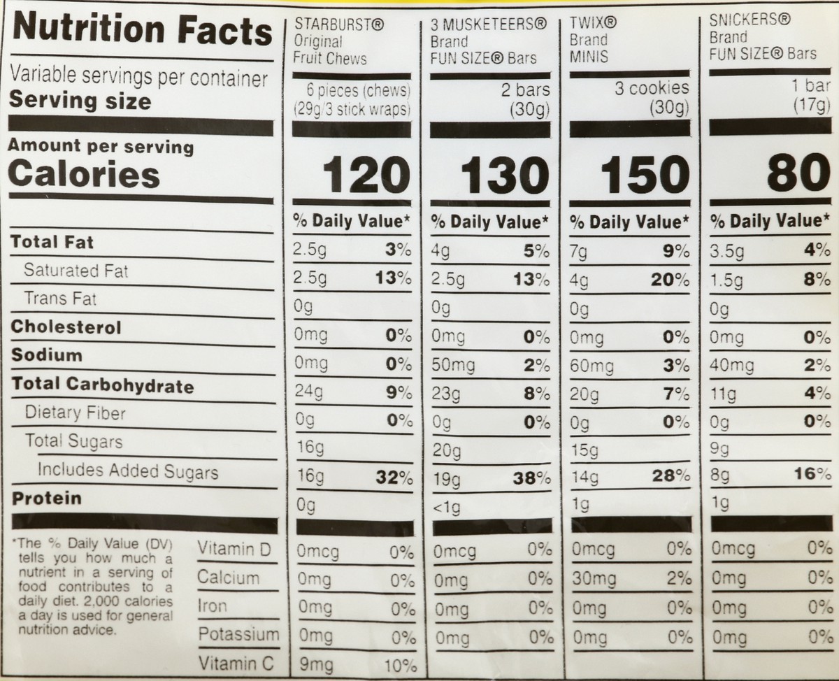 slide 2 of 8, Mixed SNICKERS, TWIX, 3 MUSKETEERS & STARBURST, Chocolate Candy Variety Mix Bag, 17.9 Oz, 40 Ct, 17.9 oz