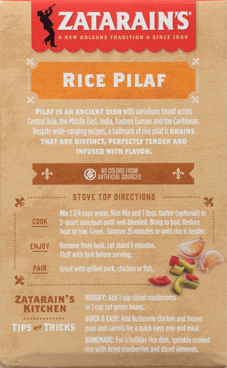 slide 6 of 9, Zatarain's Rice Pilaf, 6.3 oz