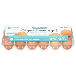 Inspired Organics Organic Jumbo Brown Cage Free Eggs 12 ea