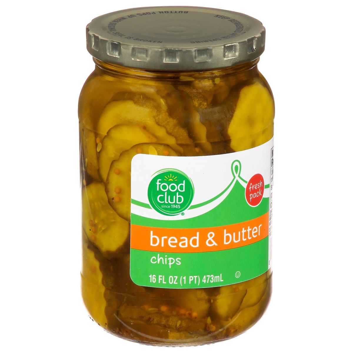 slide 8 of 9, Food Club Fresh Pack Bread & Butter Chips Pickles 16 fl oz, 16 fl oz