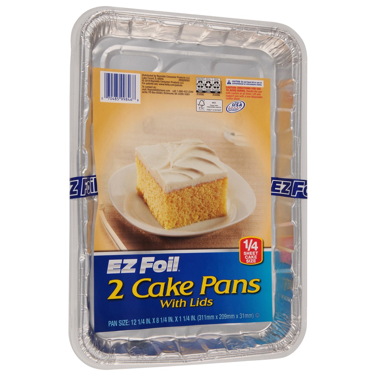 slide 3 of 11, EZ Foil 12-1/4 in. x 8-1/4 in. x 1-1/4 in. Cake Pans, 2 ct