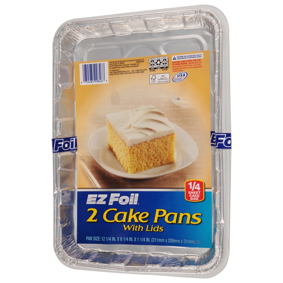 slide 2 of 11, EZ Foil 12-1/4 in. x 8-1/4 in. x 1-1/4 in. Cake Pans, 2 ct