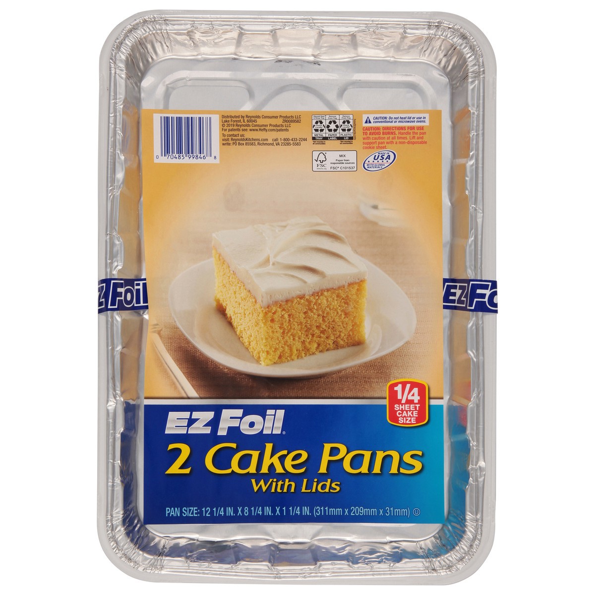 slide 7 of 11, EZ Foil 12-1/4 in. x 8-1/4 in. x 1-1/4 in. Cake Pans, 2 ct