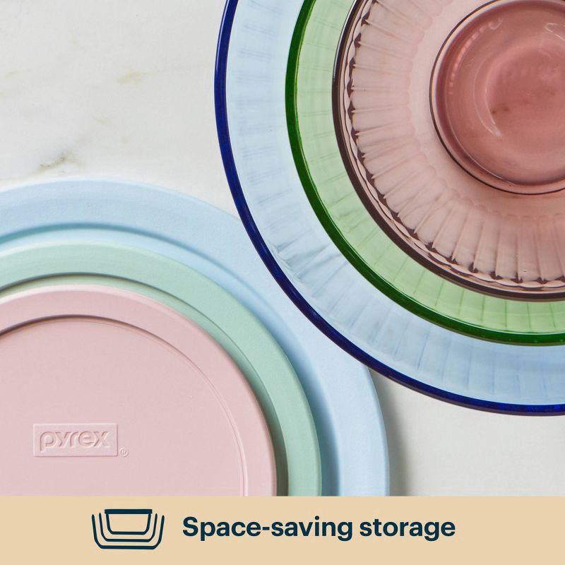 slide 7 of 7, Pyrex Glass Sculptnt 6pc Bowl Lid, 6 pc