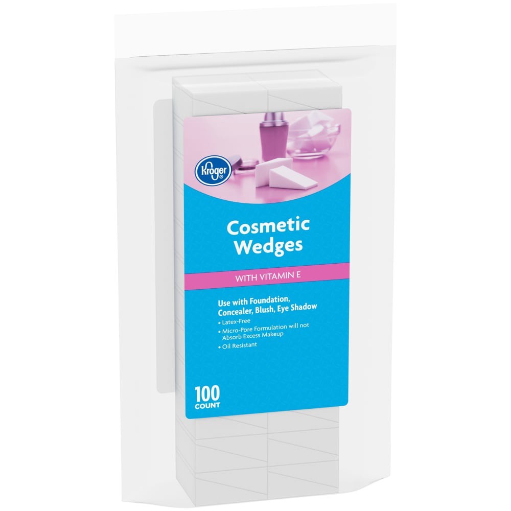 slide 6 of 6, Kroger Cosmetic Wedges With Vitamin E, 100 ct