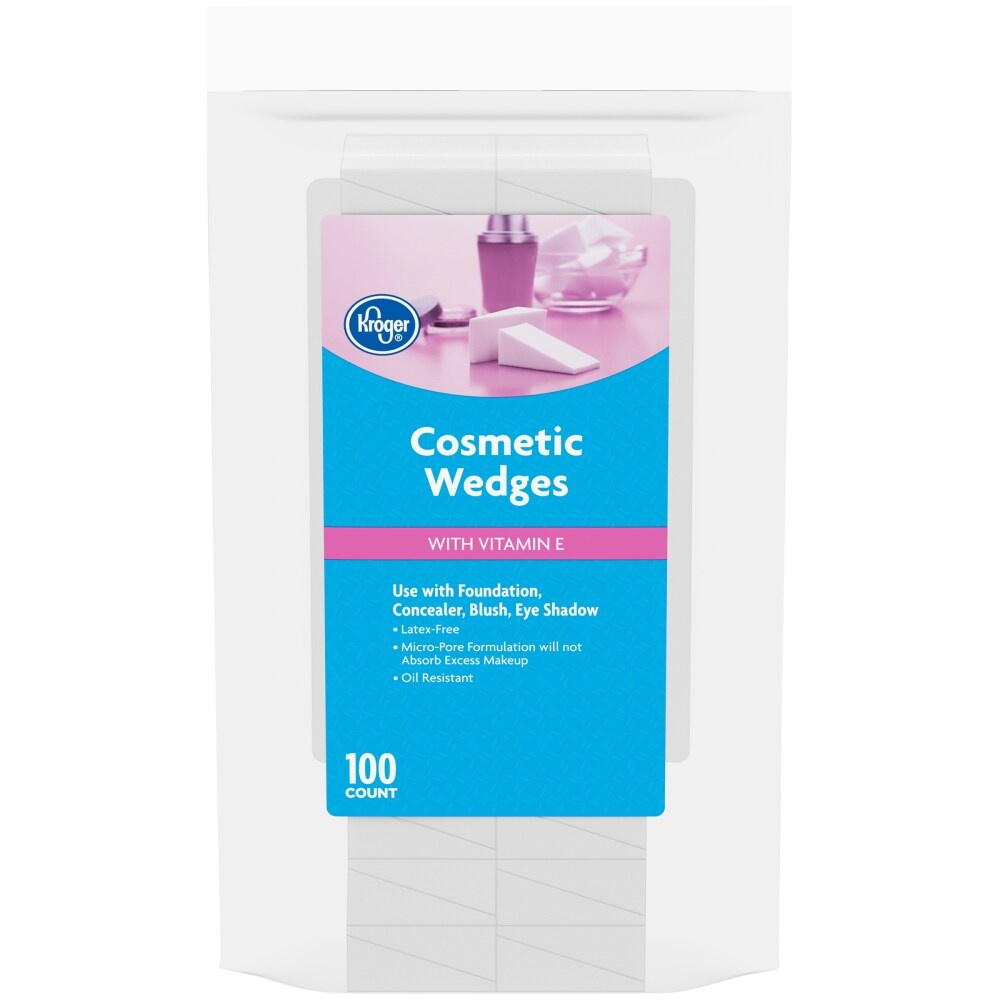 slide 1 of 1, Kroger Cosmetic Wedges With Vitamin E, 100 ct