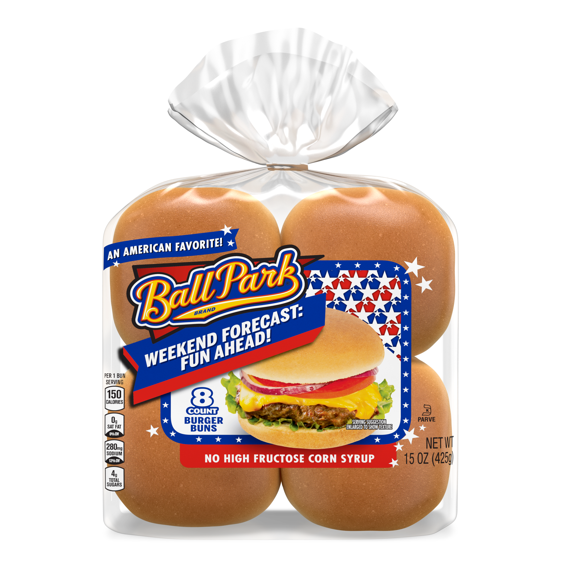 slide 1 of 1, Ball Park Pre-Sliced Bakery Fresh Classic White Hamburger Buns, 14 oz