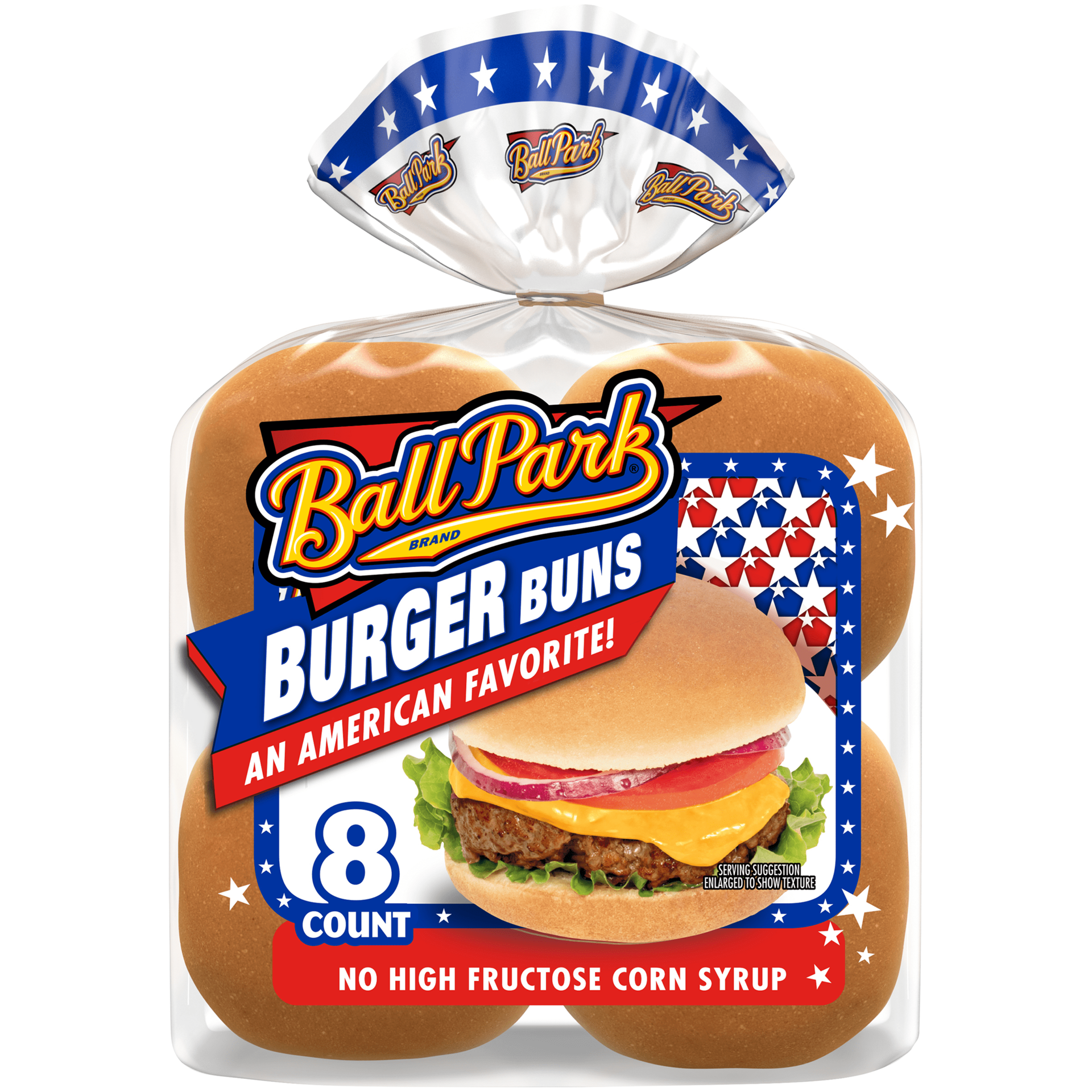 slide 1 of 5, Ball Park White Burger Buns, 8 count, 15 oz, 8 ct