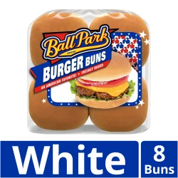 Ball Park Pre-Sliced Bakery Fresh Classic White Hamburger Buns
