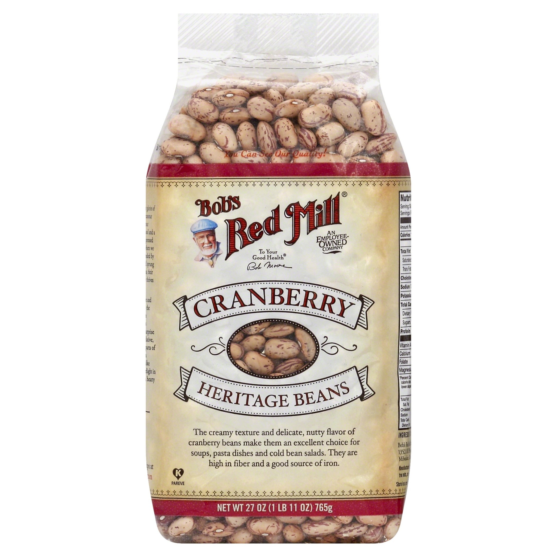 slide 1 of 1, Bob's Red Mill Cranberry Heritage Beans, 27 oz