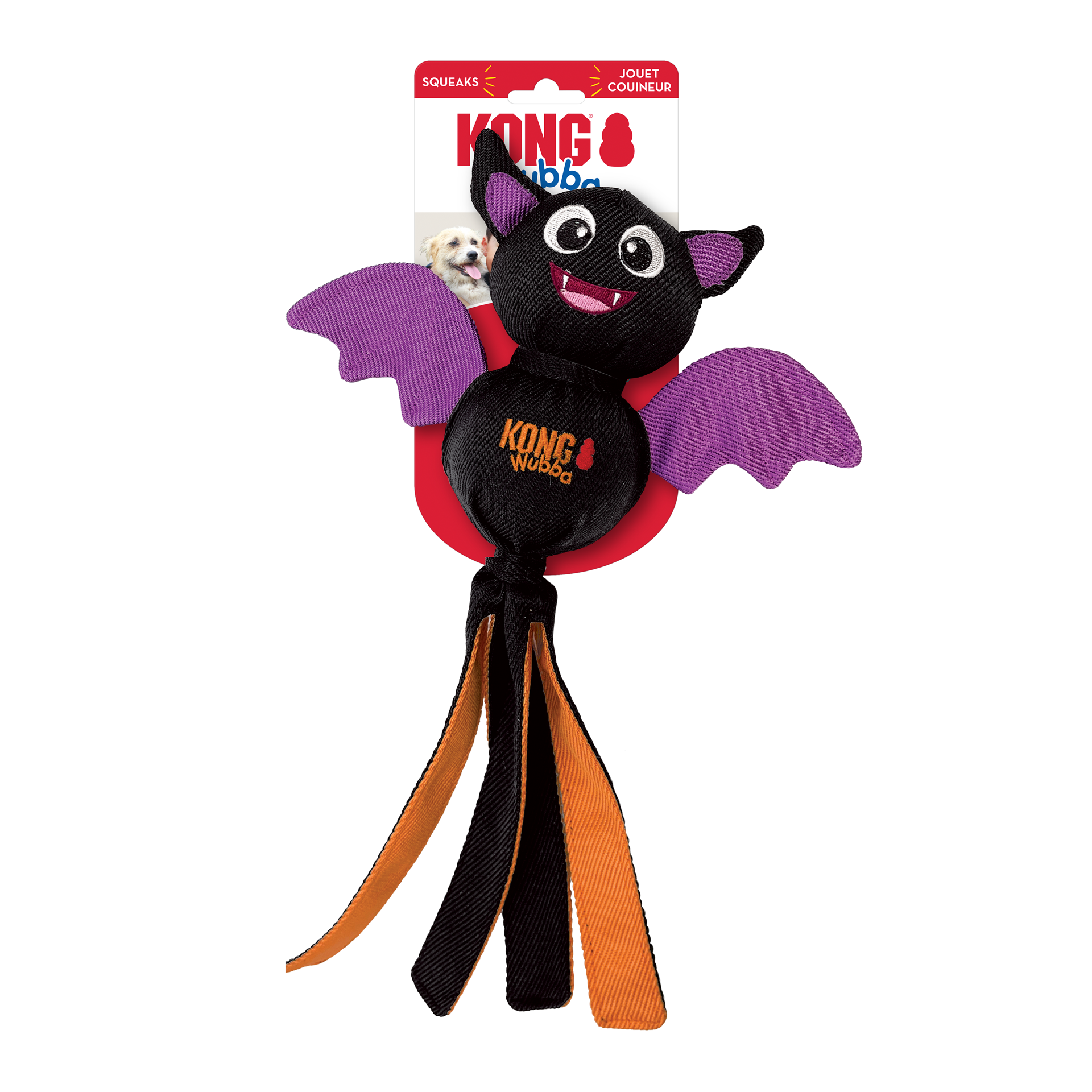 slide 2 of 3, KONG Halloween Wubba™ Ballistic Bat Lg, 1 ct