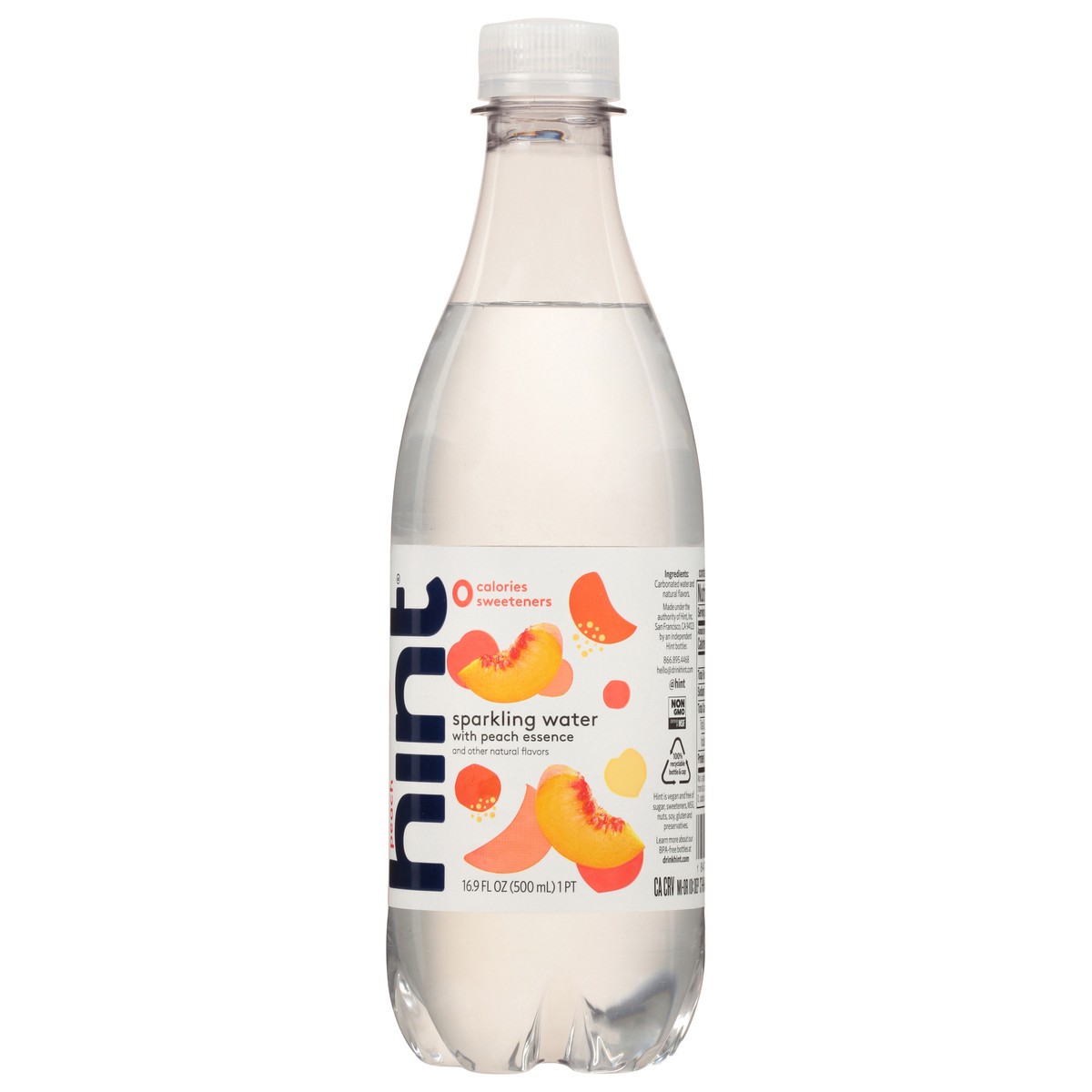 slide 8 of 11, Hint Peach Sparkling Water 16.9 fl oz, 16.9 fl oz